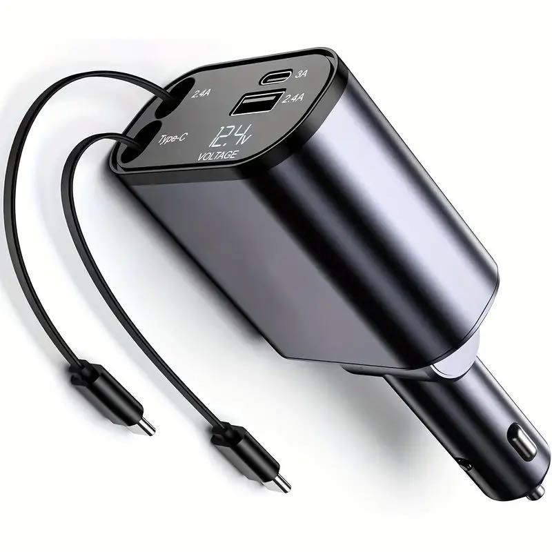 QuickVolt: Cargador De Carro Para Dispositivos 4 En 1