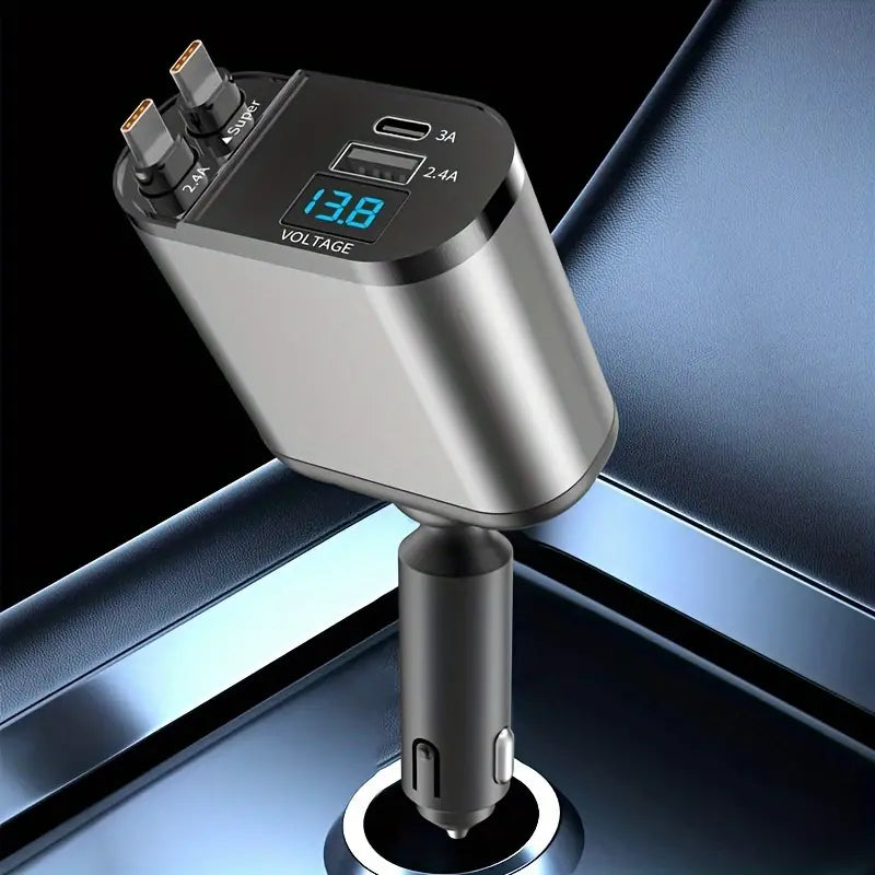 QuickVolt: Cargador De Carro Para Dispositivos 4 En 1
