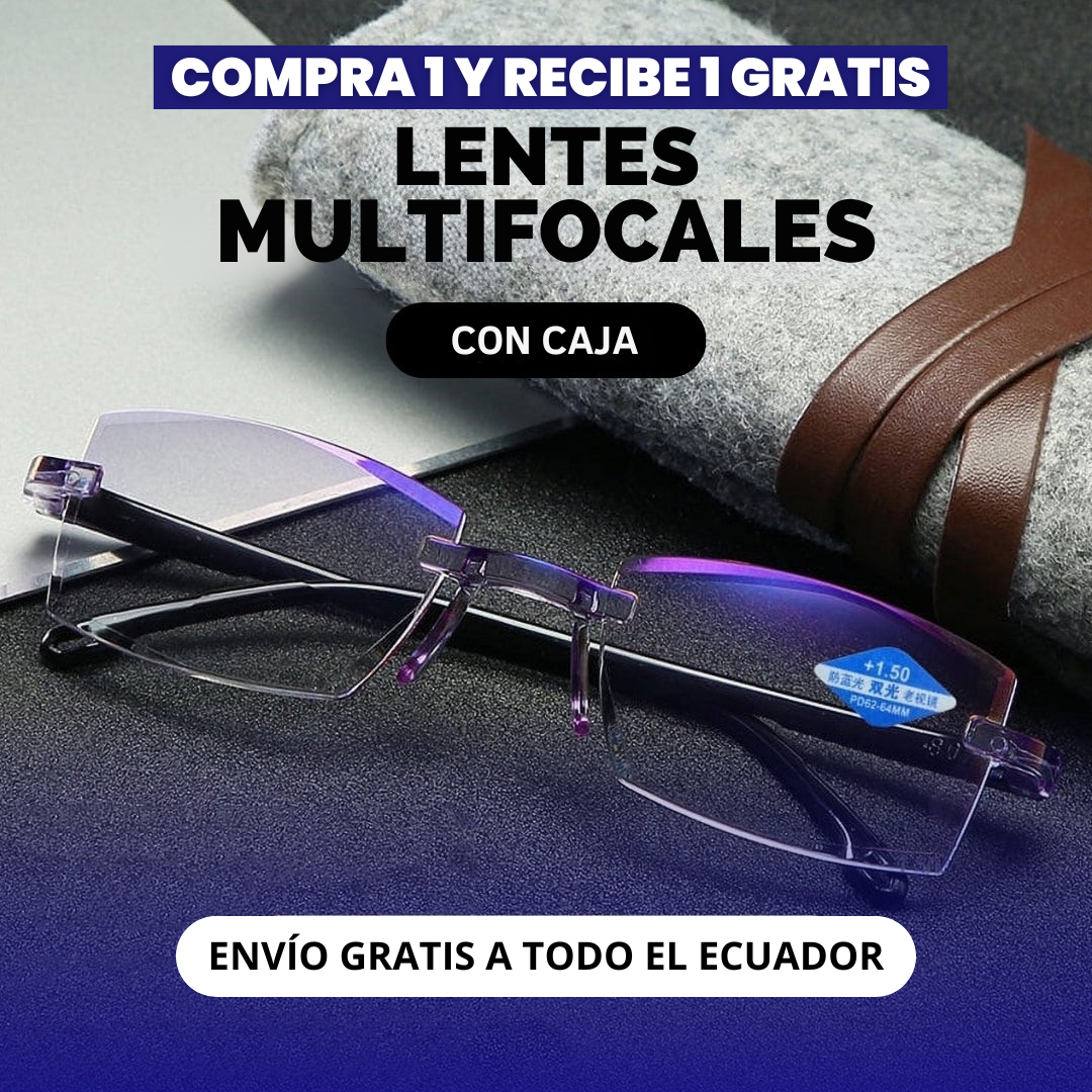LENTES MULTIFOCALES: COMPRA 1 Y RECIBE 1 GRATIS + ESTUCHE DE PROTECCIÓN