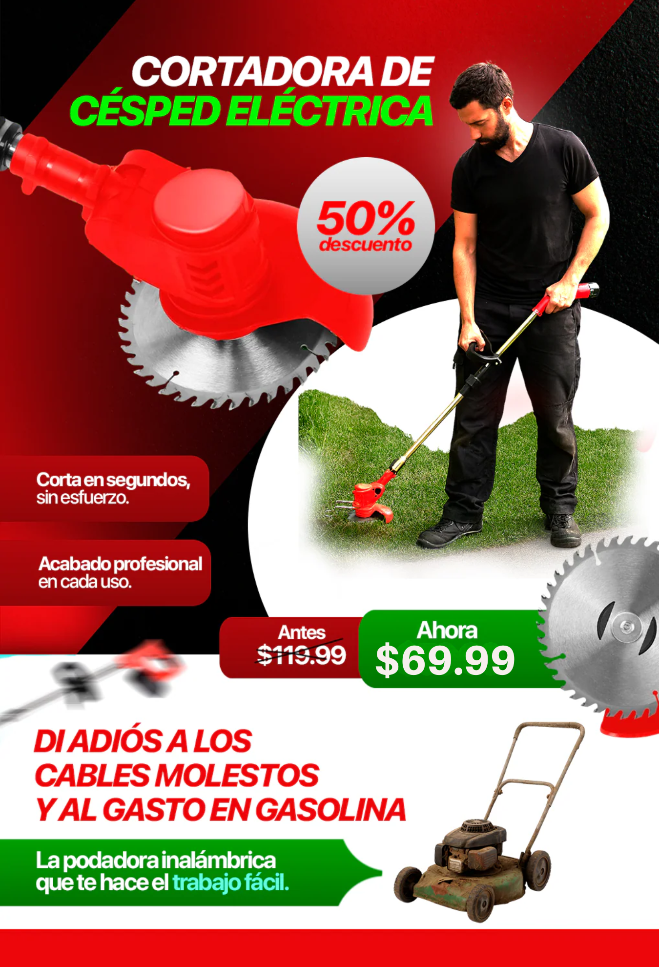 Podadora Inalámbrica: 5O% DE DESCUENTO SOLO POR HOY