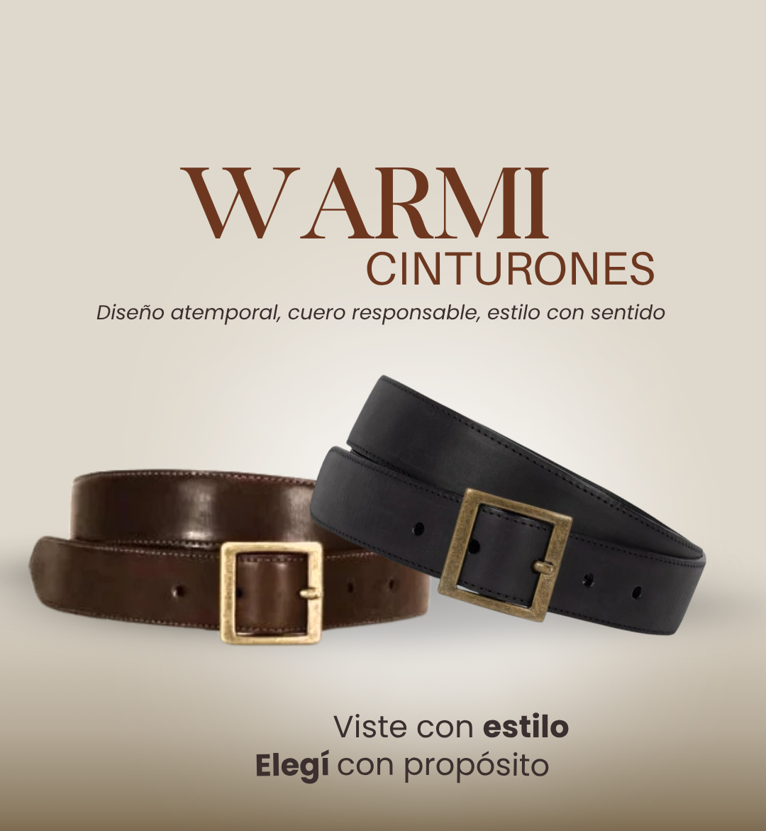CINTURONES DE CUERO WARMI: COMPRA 1 Y RECIBE 1 GRATIS: 2 EN TOTAL