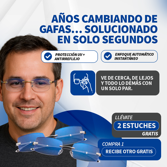 LENTES MULTIFOCALES: COMPRA 1 Y RECIBE 1 GRATIS + ESTUCHE DE PROTECCIÓN
