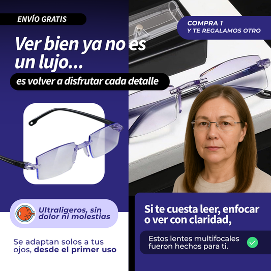 GAFAS MULTIFOCALES: COMPRA 1 Y RECIBE 1 GRATIS *